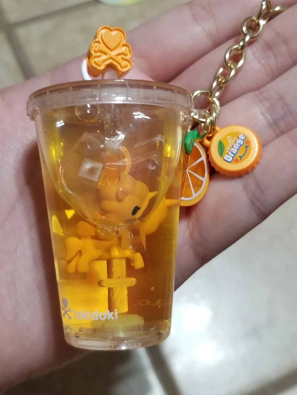 Tokidoki Beverage Besties: Orange Pop Bag Charm